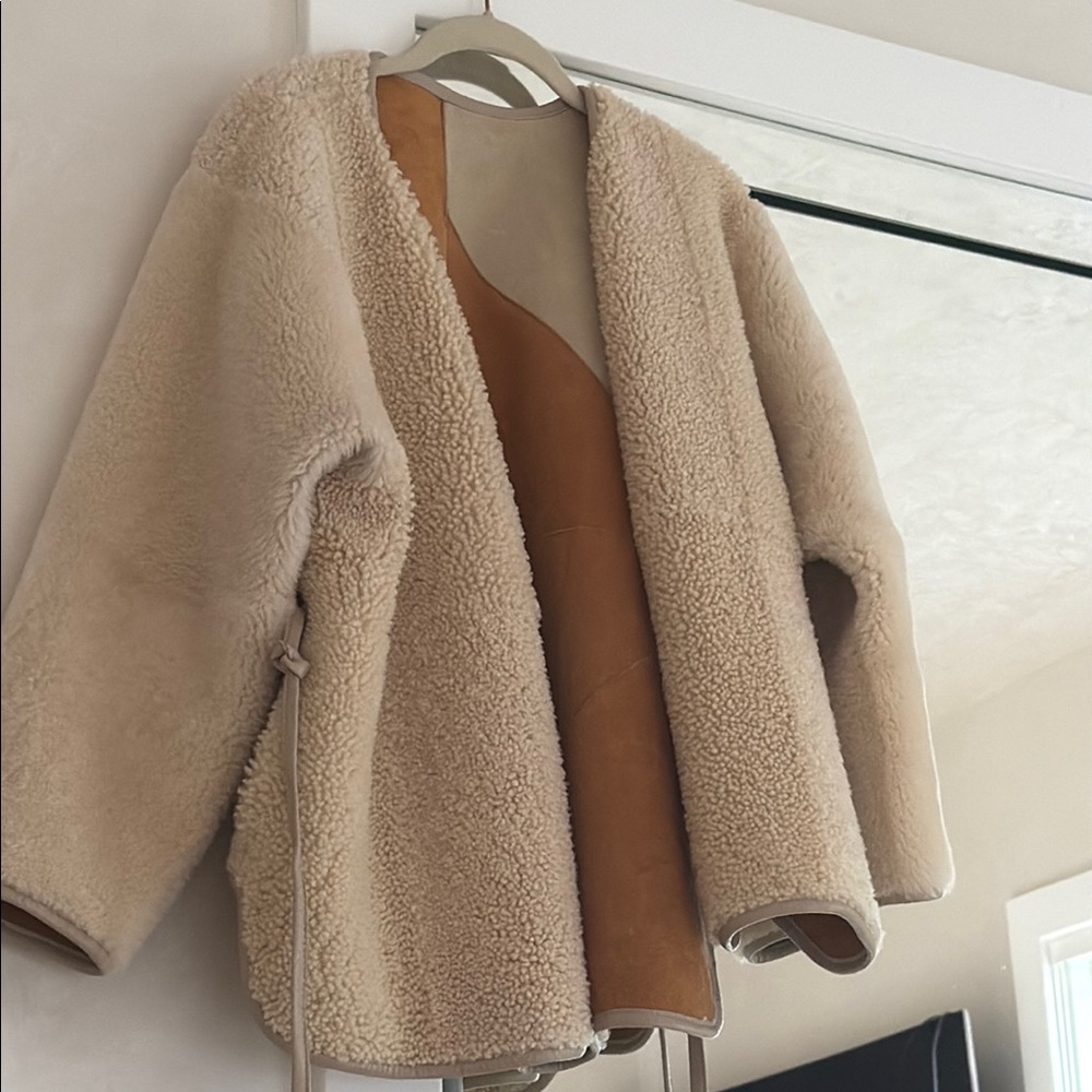 Milena Silvano Cream Shearling Women's Jacket